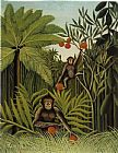 Two Monkeys in the Jungle by Henri Rousseau